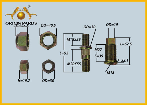 ORIGIN PARDS Radschraubkit 8970170432 Hinterachse 5 Löcher Bremse Trommel Ruderfelge Fest Isuzu NPR NMR Lkw 4JJ1 4HG1 Motor
